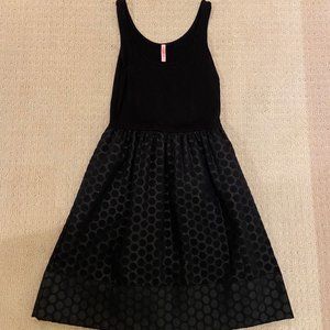Black Dress with Subtle Polka Dot Design bottom